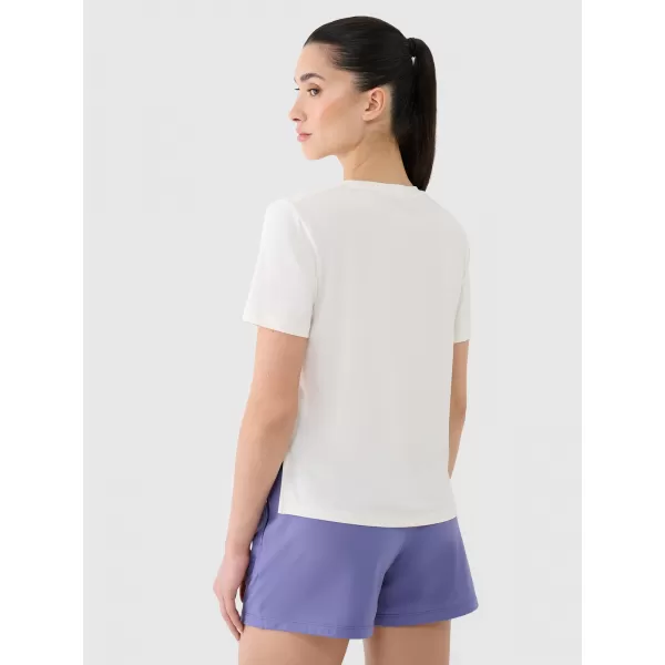  Weibliches funktionelles Hemd 4F RSS25TFTSF1236 CREMEFARBEN 