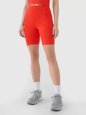 Damenkürzige Leggings 4F WSS25TFSTF016 ROT