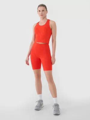 Damenkürzige Leggings 4F WSS25TFSTF016 ROT