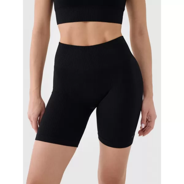  Damenkürzige Leggings 4F WSS25TFSTF014 TIEF SCHWARZ 