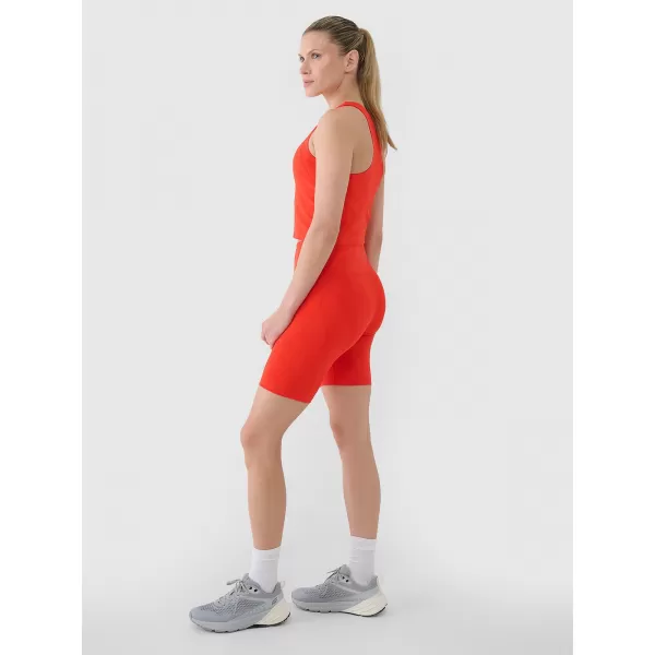 Damenkürzige Leggings 4F WSS25TFSTF016 ROT 