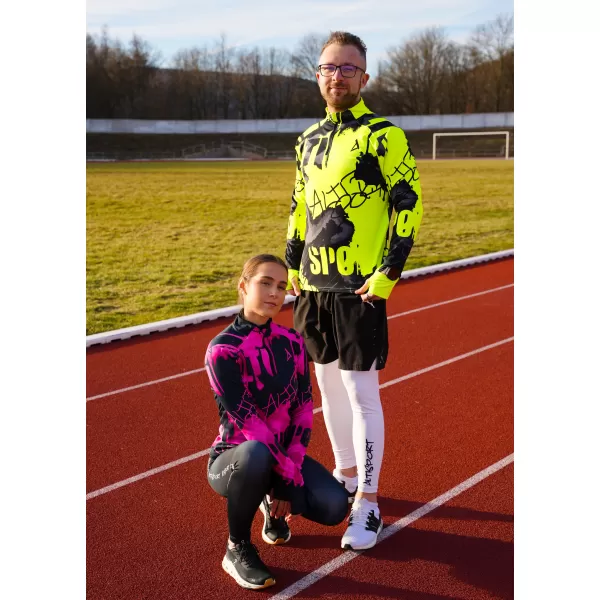  Herren Sport Sweatshirt Premium Plus ALTISPORT VOJ/ALM076MI04 FLUO-GELB 