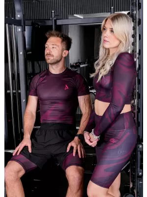 Männersport -Leggings über den Knien der Prämie ALTISPORT VOJ/ALM072LEG02 WEINRÖTET