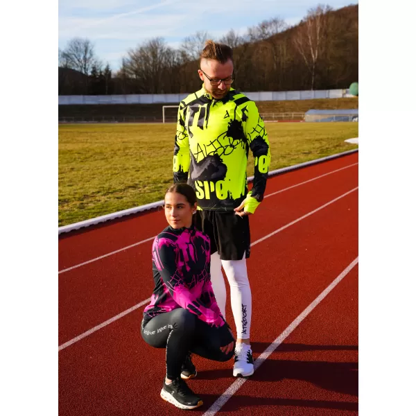  Herren Sport Sweatshirt Premium Plus ALTISPORT VOJ/ALM076MI04 FLUO-GELB 