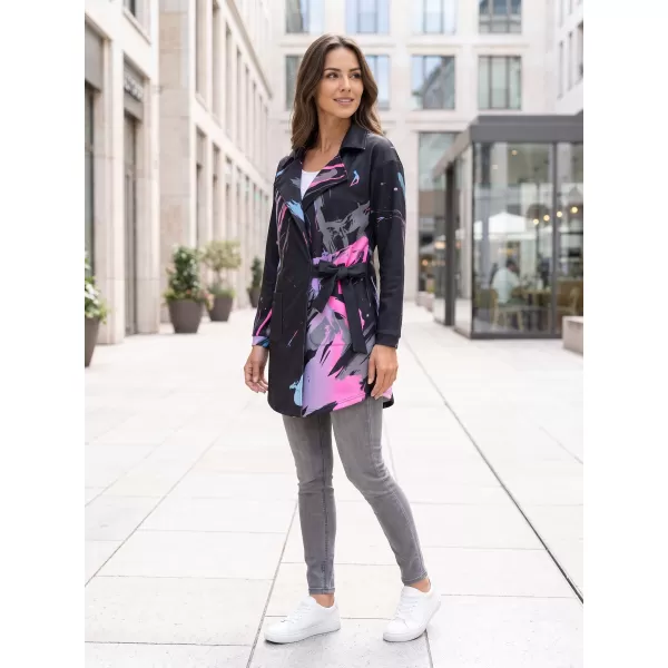  Frauen -Sweatshirt -Premium -Tasche für Frauen ALTISPORT VOJ/ALW074MI05 SCHWARZ -PINK 