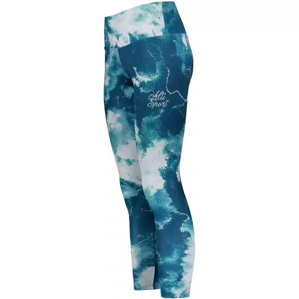  Lange Leggings für Frauen Premium ALTISPORT VOJ/ALW066LEG01 GRÜN -BLUE 