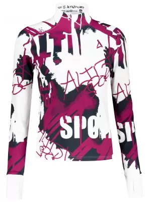 Frauen Sport Sweatshirt Premium Plus ALTISPORT VOJ/ALW076MI04 WEIß/WEIN