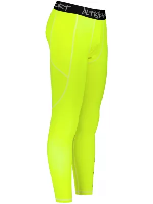 Herrensport -Leggings langer Prämie ALTISPORT VOJ/ALM000LEG01 FLUO-GELB
