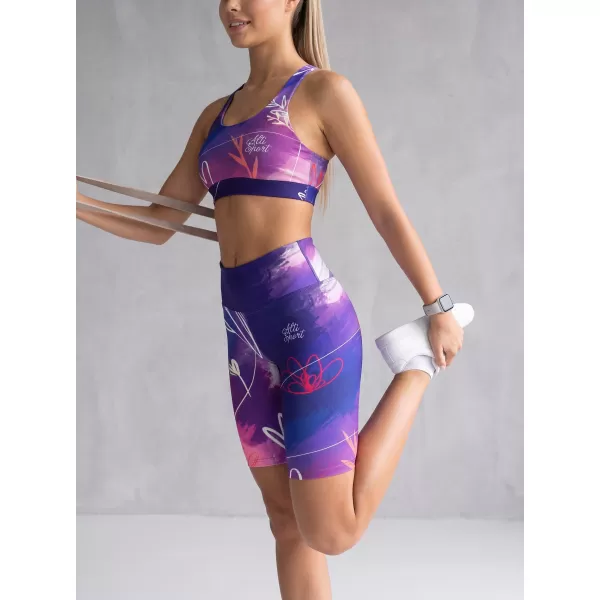  Frauen -Leggings über den Knien Premium ALTISPORT VOJ/ALW083LEG02 LILA 