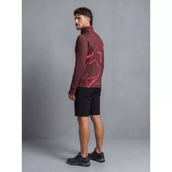 Herren Sport Sweatshirt Premium Plus ALTISPORT VOJ/ALM073MI04 WEINRÖTET 