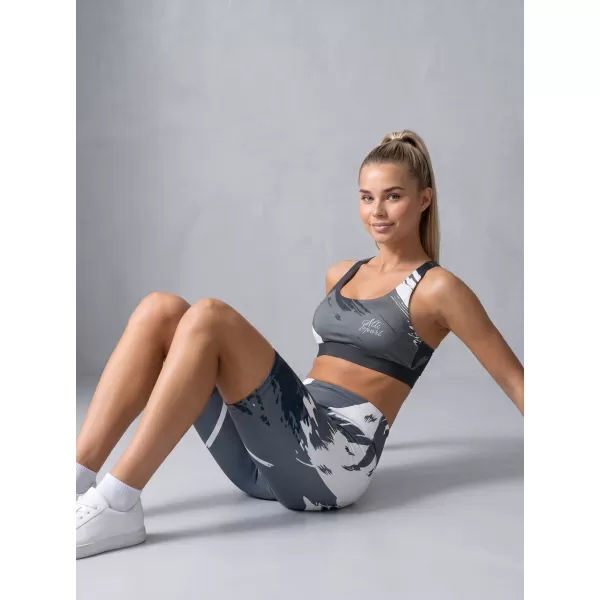  Frauen -Leggings über den Knien Premium ALTISPORT VOJ/ALW081LEG02 SCHWARZGRAU 