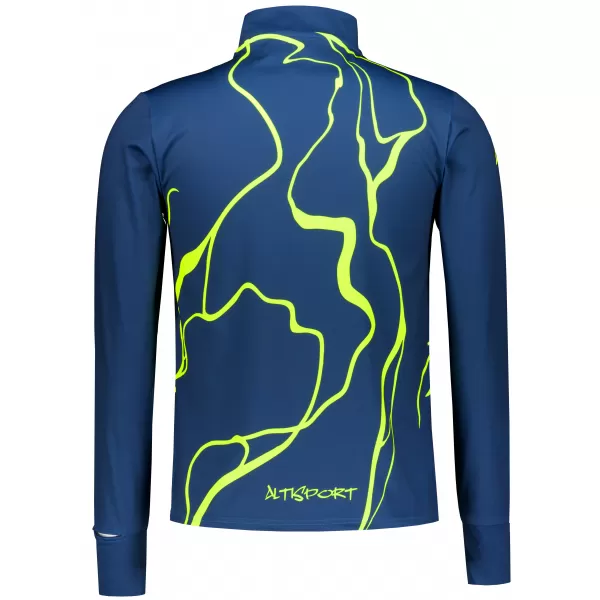  Herren Sport Sweatshirt Premium Plus ALTISPORT VOJ/ALM073MI04 MARINE-FLUO GELB 