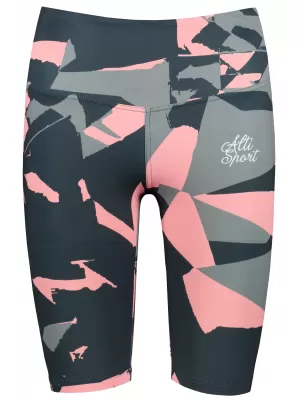 Frauen -Leggings über den Knien Premium ALTISPORT VOJ/ALW080LEG02 SCHWARZ-LOSOS