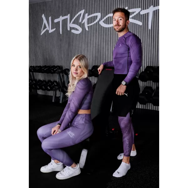  Herrensport -Leggings langer Prämie ALTISPORT VOJ/ALM072LEG01 LILA 