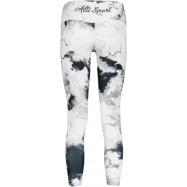  Lange Leggings für Frauen Premium ALTISPORT VOJ/ALW066LEG01 WEIß -UND -SCHWARZ 