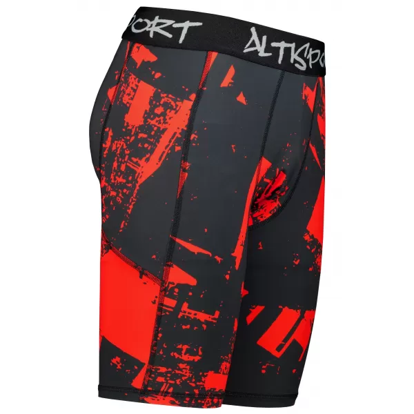  Männersport -Leggings über den Knien der Prämie ALTISPORT VOJ/ALM079LEG02 SCHWARZ -RED 
