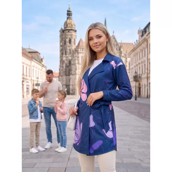  Frauen -Sweatshirt -Premium -Tasche für Frauen ALTISPORT VOJ/ALW086MI05 DUNKELBLAU-VIOLETT 