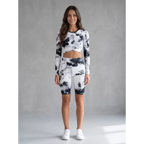  Frauen -Leggings über den Knien Premium ALTISPORT VOJ/ALW066LEG02 WEIß -UND -SCHWARZ 