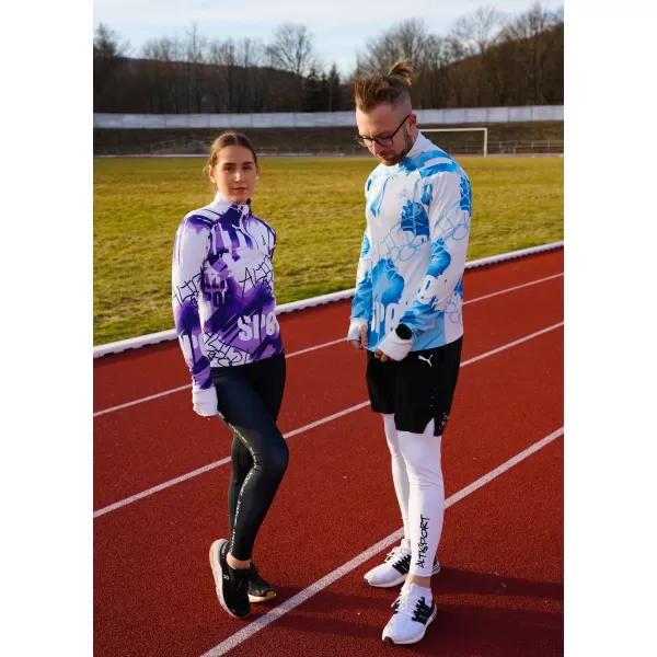  Frauen Sport Sweatshirt Premium Plus ALTISPORT VOJ/ALW076MI04 VIOLETT/WEIß 