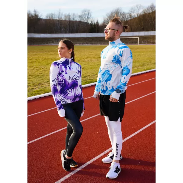  Frauen Sport Sweatshirt Premium Plus ALTISPORT VOJ/ALW076MI04 VIOLETT/WEIß 