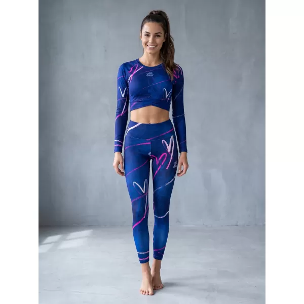  Lange Leggings für Frauen Premium ALTISPORT VOJ/ALW082LEG01 DUNKELBLAU 