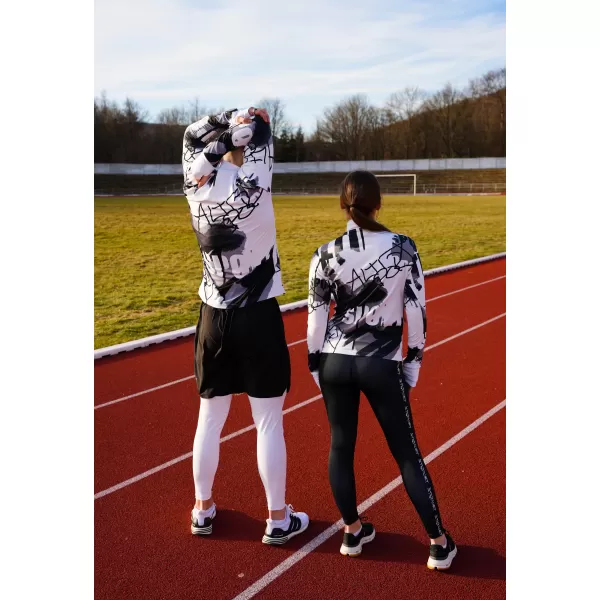  Frauen Sport Sweatshirt Premium Plus ALTISPORT VOJ/ALW076MI04 WEIß/SCHWARZ 