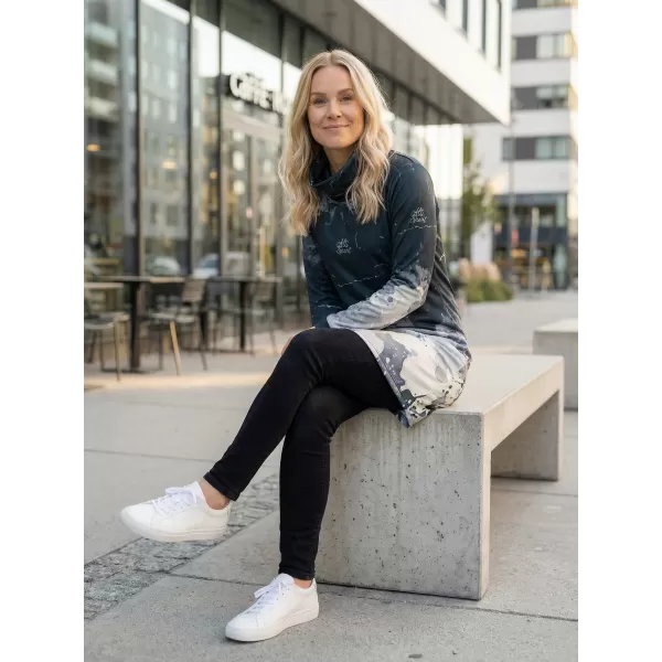  Damen erweitertes Premium -Sweatshirt ALTISPORT VOJ/ALW089MI06 SCHWARZ 