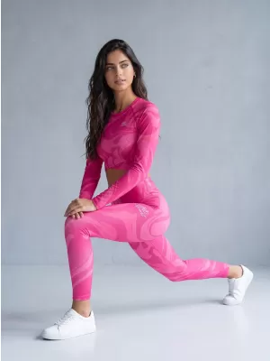Lange Leggings für Frauen Premium ALTISPORT VOJ/ALW072LEG01 HEIßROSA