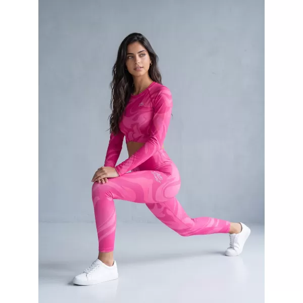  Lange Leggings für Frauen Premium ALTISPORT VOJ/ALW072LEG01 HEIßROSA 