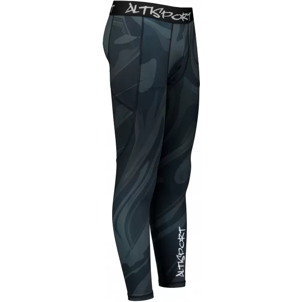  Herrensport -Leggings langer Prämie ALTISPORT VOJ/ALM072LEG01 SCHWARZ 
