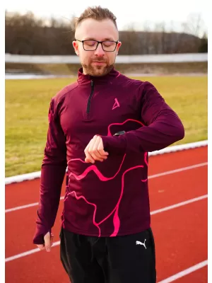Herren Sport Sweatshirt Premium Plus ALTISPORT VOJ/ALM073MI04 WEINRÖTET