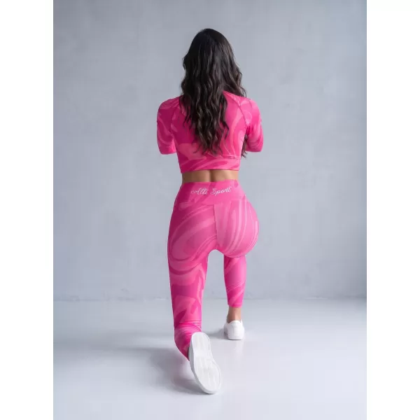  Lange Leggings für Frauen Premium ALTISPORT VOJ/ALW072LEG01 HEIßROSA 