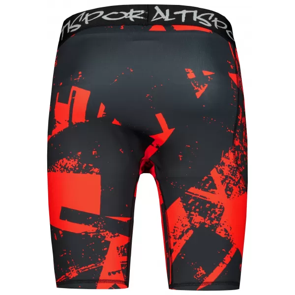  Männersport -Leggings über den Knien der Prämie ALTISPORT VOJ/ALM079LEG02 SCHWARZ -RED 