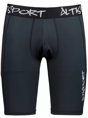Männersport -Leggings über den Knien der Prämie ALTISPORT VOJ/ALM000LEG02 SCHWARZ