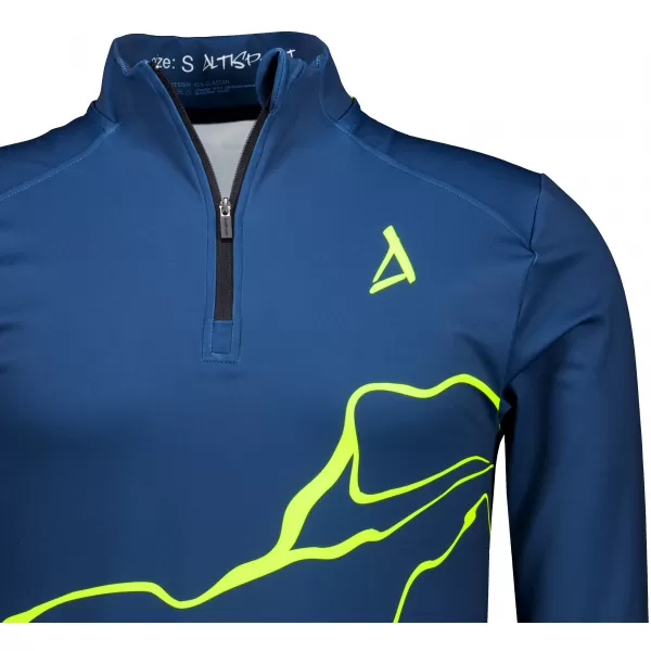  Herren Sport Sweatshirt Premium Plus ALTISPORT VOJ/ALM073MI04 MARINE-FLUO GELB 