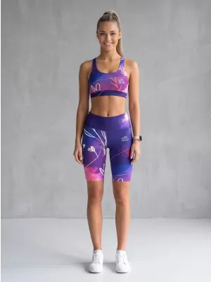Frauen -Leggings über den Knien Premium ALTISPORT VOJ/ALW083LEG02 LILA