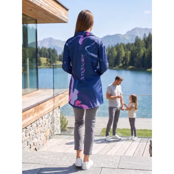  Frauen -Sweatshirt -Premium -Tasche für Frauen ALTISPORT VOJ/ALW074MI05 BLAU-VIOLETT 