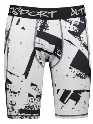 Männersport -Leggings über den Knien der Prämie ALTISPORT VOJ/ALM079LEG02 SCHWARZ -GRAY