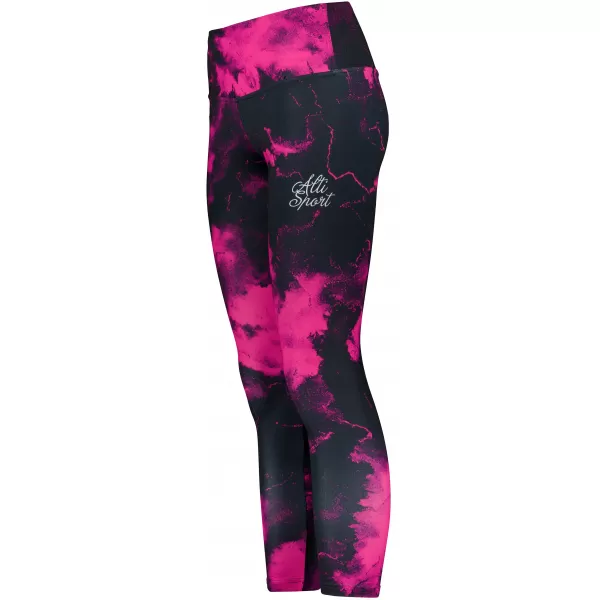 Lange Leggings für Frauen Premium ALTISPORT VOJ/ALW066LEG01 SCHWARZ -PINK 