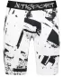 Männersport -Leggings über den Knien der Prämie ALTISPORT VOJ/ALM079LEG02 WEIß -UND -SCHWARZ