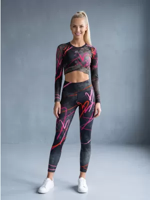 Lange Leggings für Frauen Premium ALTISPORT VOJ/ALW082LEG01 SCHWARZ
