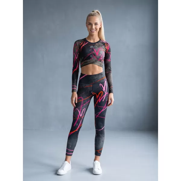  Lange Leggings für Frauen Premium ALTISPORT VOJ/ALW082LEG01 SCHWARZ 