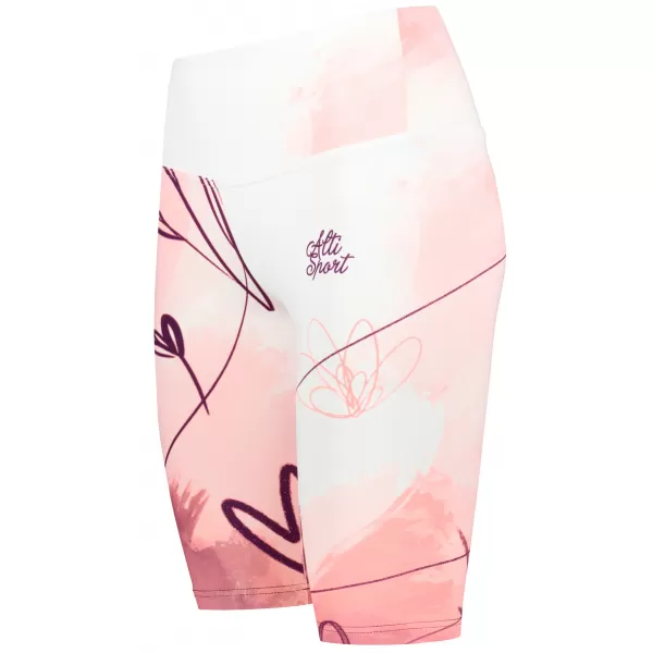  Frauen -Leggings über den Knien Premium ALTISPORT VOJ/ALW083LEG02 WEIß -PINK 