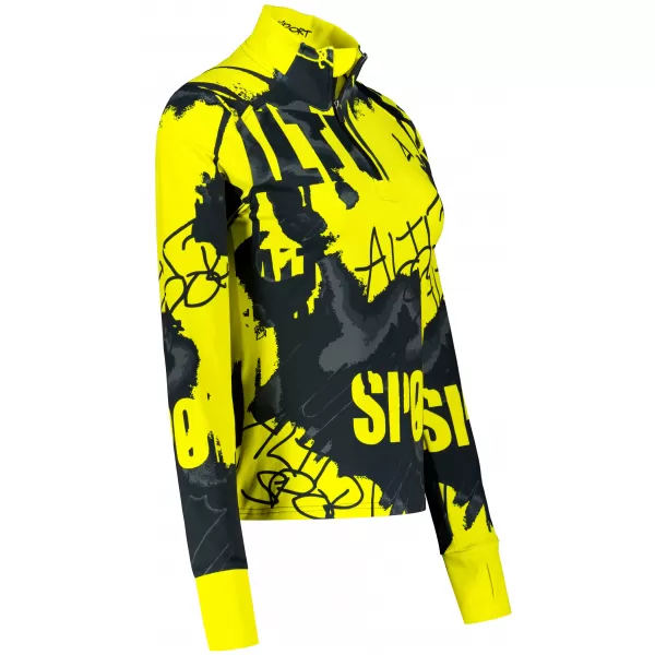  Frauen Sport Sweatshirt Premium Plus ALTISPORT VOJ/ALW076MI04 FLUO-GELB 