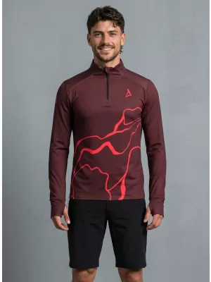 Herren Sport Sweatshirt Premium Plus ALTISPORT VOJ/ALM073MI04 WEINRÖTET