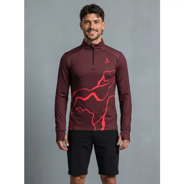  Herren Sport Sweatshirt Premium Plus ALTISPORT VOJ/ALM073MI04 WEINRÖTET 