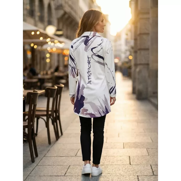  Frauen -Sweatshirt -Premium -Tasche für Frauen ALTISPORT VOJ/ALW074MI05 WEIß -VIOLETT 