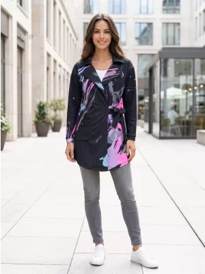 Frauen -Sweatshirt -Premium -Tasche für Frauen ALTISPORT VOJ/ALW074MI05 SCHWARZ -PINK