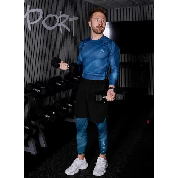  Herrensport -Leggings langer Prämie ALTISPORT VOJ/ALM072LEG01 KEROSIN 