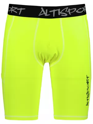 Männersport -Leggings über den Knien der Prämie ALTISPORT VOJ/ALM000LEG02 FLUO-GELB